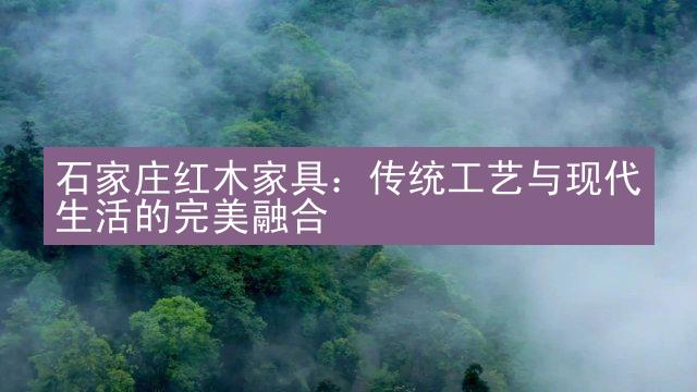 石家庄红木家具：传统工艺与现代生活的完美融合